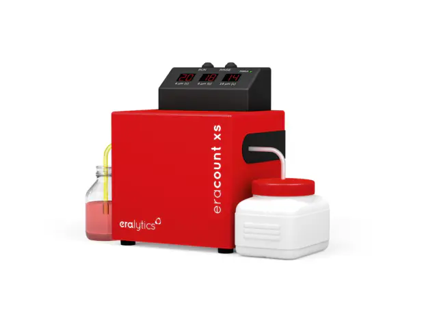 The ISO 4406 laser particle counter eracount xs.
